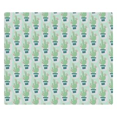 Cuteness Overload Of Cactus!   Double Sided Flano Blanket (small) by ConteMonfreyShop