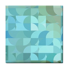 Geometric Ocean   Tile Coaster by ConteMonfreyShop