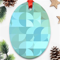 Geometric Ocean   Ornament (oval)