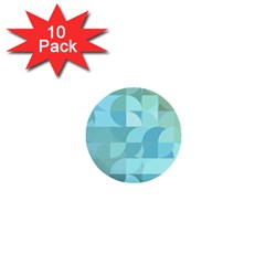 Geometric Ocean   1  Mini Button (10 Pack)  by ConteMonfreyShop