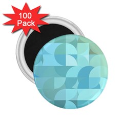 Geometric Ocean   2 25  Magnet (100 Pack)  by ConteMonfreyShop