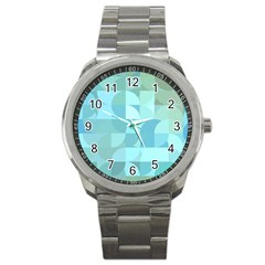 Geometric Ocean   Sport Metal Watch by ConteMonfreyShop