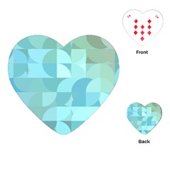 Geometric Ocean   Playing Cards Single Design (heart)