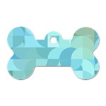 Geometric Ocean   Dog Tag Bone (One Side) Front