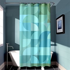 Geometric Ocean   Shower Curtain 36  X 72  (stall) by ConteMonfreyShop