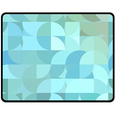 Geometric Ocean   Double Sided Fleece Blanket (medium) by ConteMonfreyShop