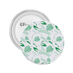 Green Nature Leaves Draw    2 25  Button by ConteMonfreyShop