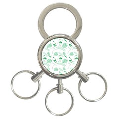 Green Nature Leaves Draw    3-Ring Key Chain