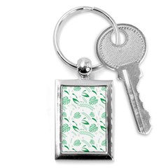 Green Nature Leaves Draw    Key Chain (Rectangle)