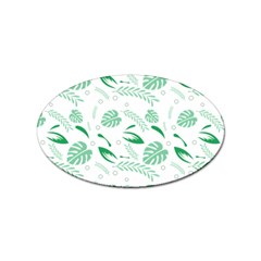 Green Nature Leaves Draw    Sticker Oval (100 Pack) by ConteMonfreyShop