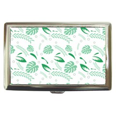 Green Nature Leaves Draw    Cigarette Money Case by ConteMonfreyShop