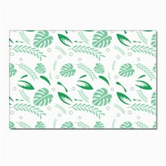 Green Nature Leaves Draw    Postcard 4 x 6  (pkg Of 10) by ConteMonfreyShop