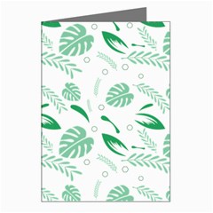 Green Nature Leaves Draw    Greeting Cards (pkg Of 8) by ConteMonfreyShop