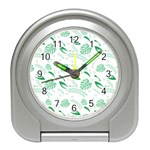 Green Nature Leaves Draw    Travel Alarm Clock Front