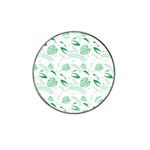 Green Nature Leaves Draw    Hat Clip Ball Marker (10 pack) Front