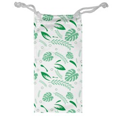 Green Nature Leaves Draw    Jewelry Bag by ConteMonfreyShop