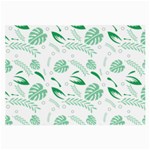 Green Nature Leaves Draw    Large Glasses Cloth (2 Sides) Front