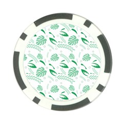 Green Nature Leaves Draw    Poker Chip Card Guard by ConteMonfreyShop