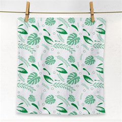 Green Nature Leaves Draw    Face Towel