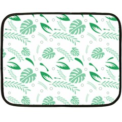 Green Nature Leaves Draw    Fleece Blanket (mini) by ConteMonfreyShop