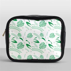 Green Nature Leaves Draw    Mini Toiletries Bag (One Side)