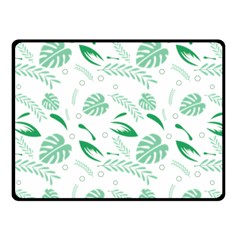 Green Nature Leaves Draw    Fleece Blanket (Small)