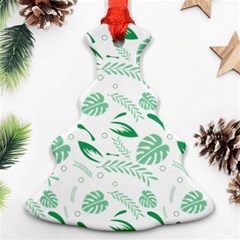 Green Nature Leaves Draw    Ornament (christmas Tree) 