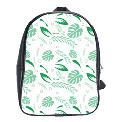 Green Nature Leaves Draw    School Bag (xl) by ConteMonfreyShop