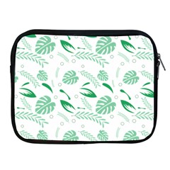 Green Nature Leaves Draw    Apple Ipad Zipper Case by ConteMonfreyShop