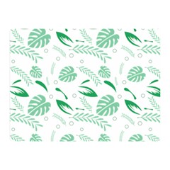 Green Nature Leaves Draw    Double Sided Flano Blanket (mini) by ConteMonfreyShop