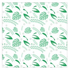 Green Nature Leaves Draw    Square Satin Scarf (36  x 36 )