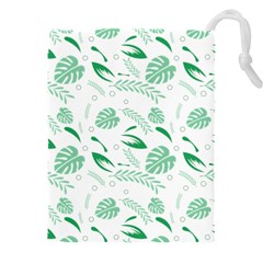 Green Nature Leaves Draw    Drawstring Pouch (4xl) by ConteMonfreyShop