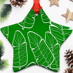 Green Banana Leaves Ornament (star) by ConteMonfreyShop