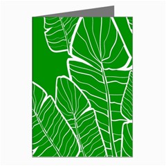 Green Banana Leaves Greeting Cards (pkg Of 8)