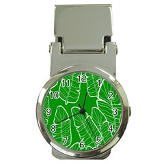 Green Banana Leaves Money Clip Watch by ConteMonfreyShop