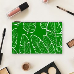 Green Banana Leaves Cosmetic Bag (medium) by ConteMonfreyShop