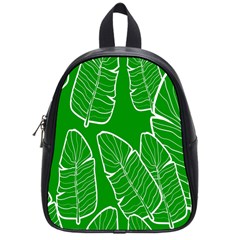 Green Banana Leaves School Bag (small) by ConteMonfreyShop