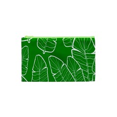 Green Banana Leaves Cosmetic Bag (xs) by ConteMonfreyShop