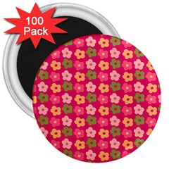 Little Flowers Garden   3  Magnet (100 Pack) by ConteMonfreyShop