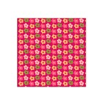 Little Flowers Garden   Satin Bandana Scarf 22  x 22  Front