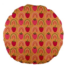 The Cutest Harvest   Large 18  Premium Flano Round Cushion  by ConteMonfreyShop