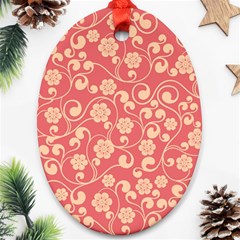 Pink Floral Wall Ornament (oval)