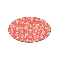 Pink Floral Wall Sticker (oval) by ConteMonfreyShop