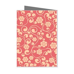 Pink Floral Wall Mini Greeting Cards (pkg Of 8) by ConteMonfreyShop