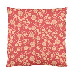 Pink Floral Wall Standard Cushion Case (one Side) by ConteMonfreyShop