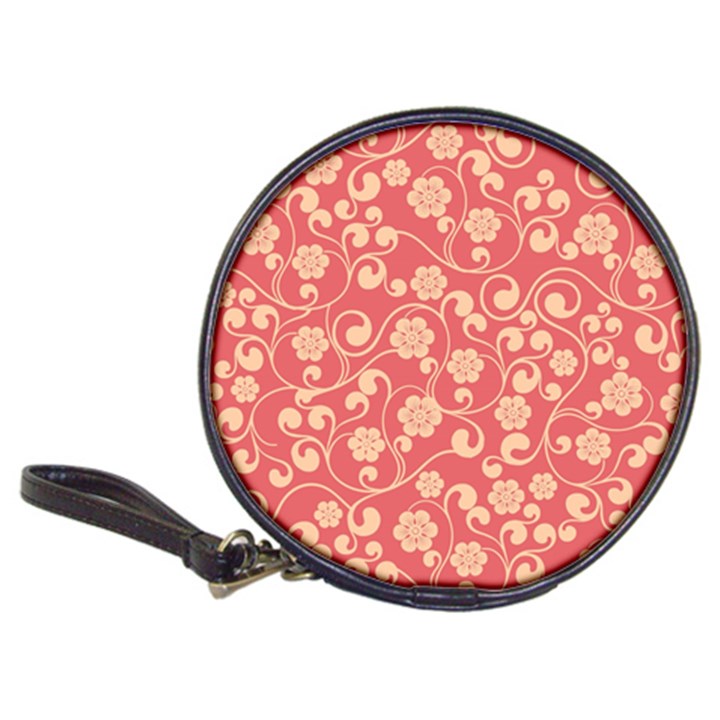 Pink Floral Wall Classic 20-CD Wallet