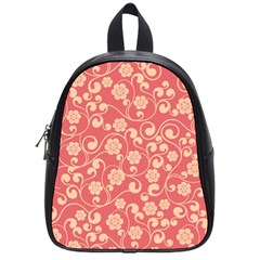 Pink Floral Wall School Bag (small) by ConteMonfreyShop