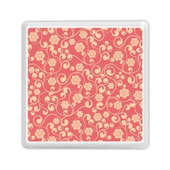 Pink Floral Wall Memory Card Reader (square) by ConteMonfreyShop