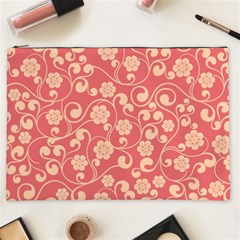 Pink Floral Wall Cosmetic Bag (xxl) by ConteMonfreyShop