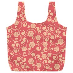 Pink Floral Wall Full Print Recycle Bag (xl) by ConteMonfreyShop